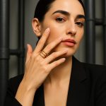 انگشتر مینیمال سه ردیفه