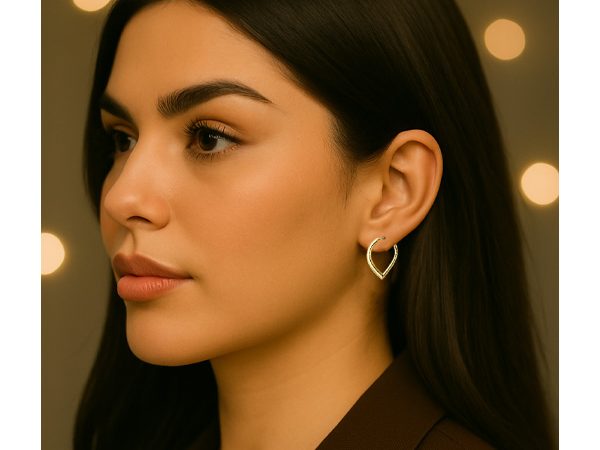 گوشواره طلا 18 عیار مدل اشک مینیمال