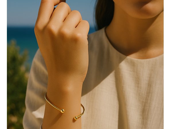 بنگل طلا ۱۸ عیار مدل گوی