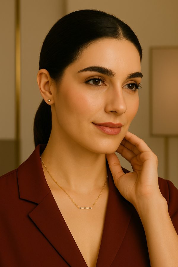 گردنبند طلا نگین بار
