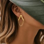 گوشواره طلا مدل لوزی