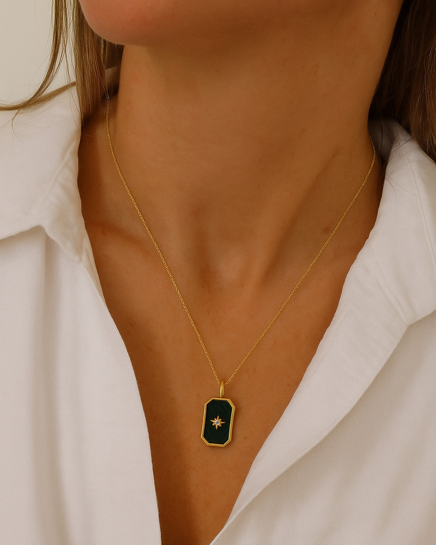 آویز سنگ مالاکیت