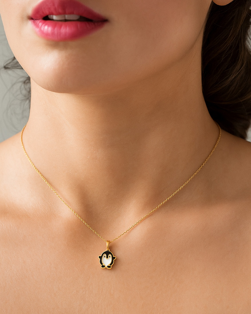 پلاک طلا مینمیال پنگوئن