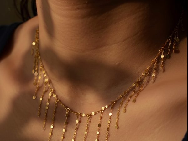 گردنبند طلا ۱۸ عیار مدل پولکی استار