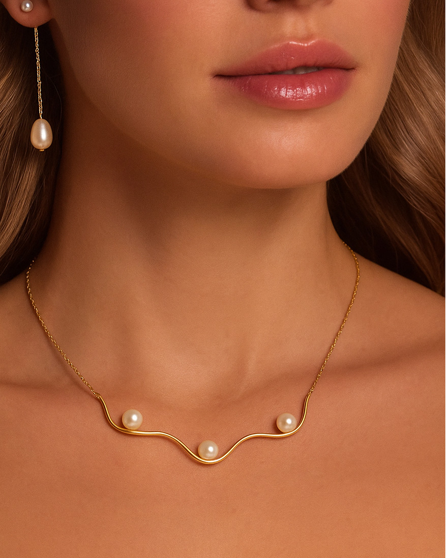 گردنبند طلا مروارید