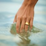 انگشتر طلا مدل موج معقر