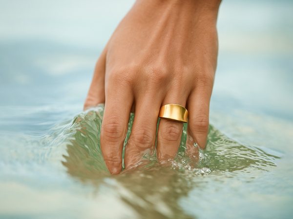 انگشتر طلا ۱۸ عیار مدل موج