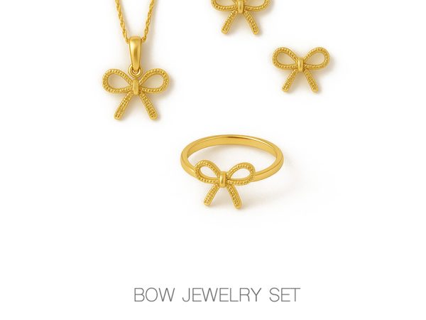 نیم ست طلا پاپیون