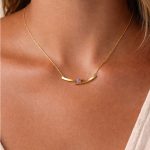 گردنبند طلا مدل آمیتیست